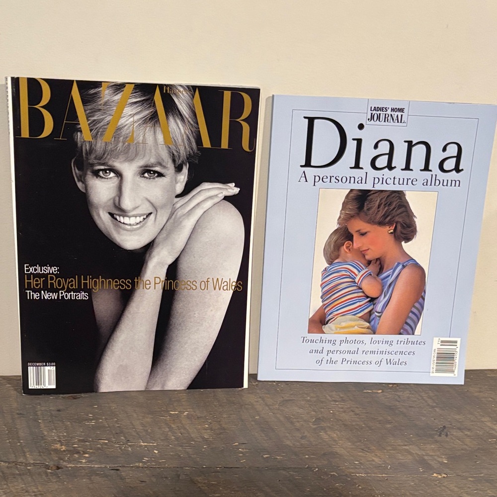 Bazaar Princess Diana Magazine 1995 and Diana Personal Picture Album Set